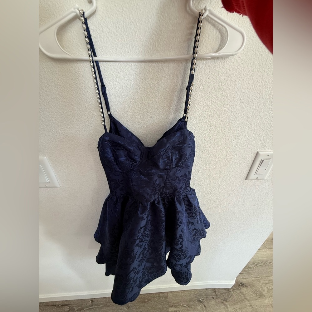 Altar'd State corset ruffles dress with open back